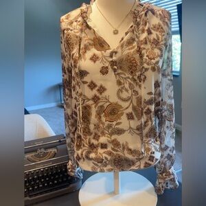 LOFT Paisley Floral Blouse